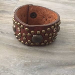 Leather Cuff - Embellished